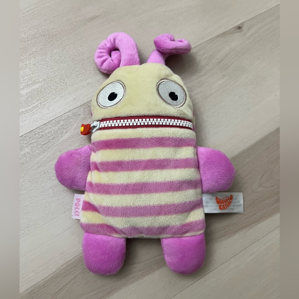 WorryEaters Mini Polly Plush-Pink and Cream